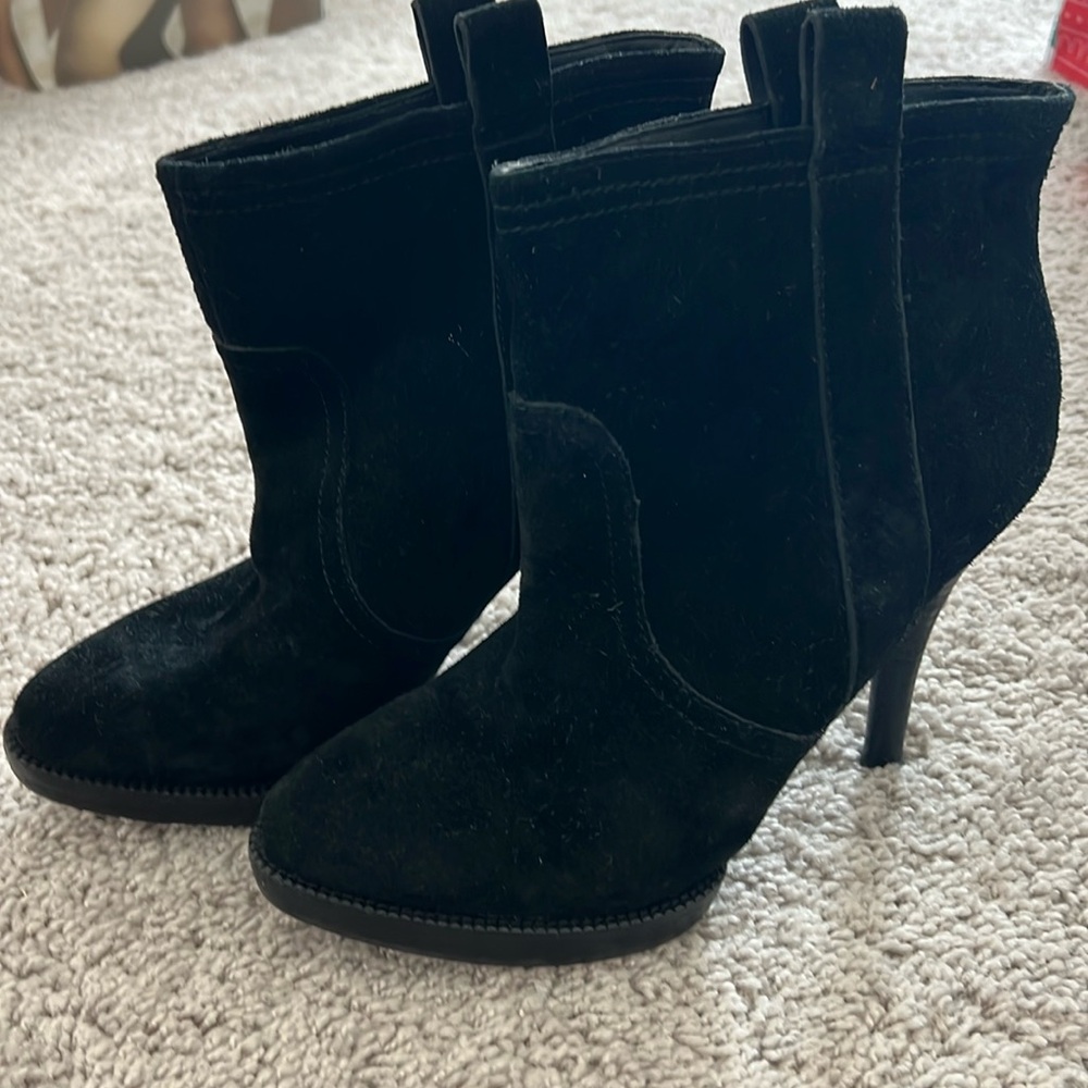 BCBGENERATION Black Suede High Heel Bootie